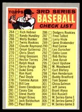 1970 Topps #244A Checklist 3/Red bat on front EX-EXMINT *131