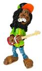 Figur Polyresin Rastaman mit Gitarre Joint Puppe Rasta Man Hanf E-Gitarre