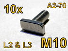 10x śruba z łbem młotkowym M10x20 25 30 35 40 45 50 55 60 A2 stal nierdzewna instalacja fotowoltaiczna A2