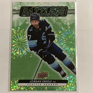 2023-24 Upper Deck Series 1 Dazzlers Green Jordan Eberle Seattle Kraken - Picture 1 of 2