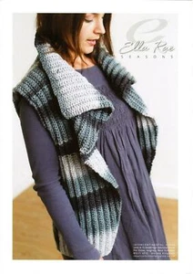 Ella Rae Knitting Pattern Seasons Yarn LADIES RIBBED SLEEVELESS JACKET ER1501 - Picture 1 of 2