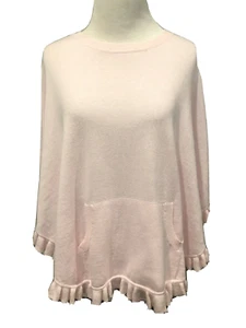 LILLY PULITZER NWT Girl's Pink Knit Ruffle Hem Cape, Size XL - Picture 1 of 5