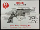 RUGER Advertising Promo Poster 1980 Security-Six Double Action Revolver Cut-Away
