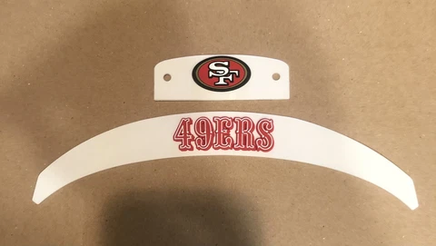 San Francisco 49ers 3D Bumper Front And Rear Speed Helmet Set Cover