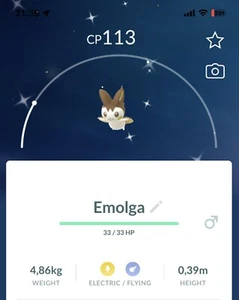 Shiny Emolga Pokemon Gen5 Go Same/30 day Pokémon Unova Read Desc - Bild 1 von 1