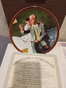 Norman Rockwell - THE COUNTRY DOCTOR Knowles Collector Plate - Picture 1 of 12