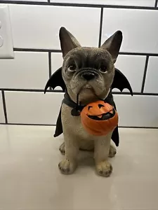 French Bulldog Halloween Dog Bat Decoration - Figurine Statue Decor - Picture 1 of 3