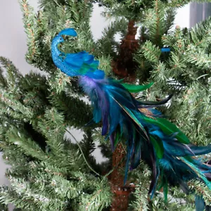 1 Stck. Weihnachten Pfauen Dekor Ornamente Glitzer Vogel Zuhause Weihnachten Baum Dekoration.. - Bild 1 von 24