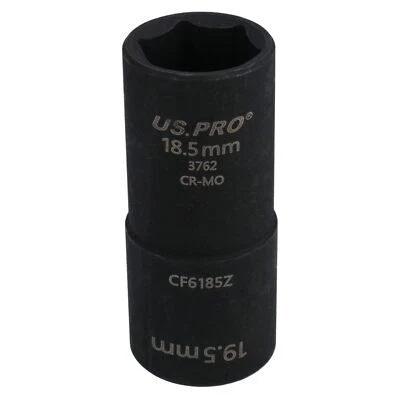18.5mm x 19.5mm Wheel Hub Lug Nut Cap Flip Impact Socket Remover 1/2in Drive - Image 1 of 4