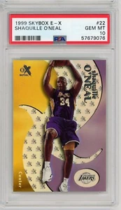 1999 SKYBOX E-X #22 SHAQUILLE O’NEAL - LOW POP - PSA 10 - Picture 1 of 2