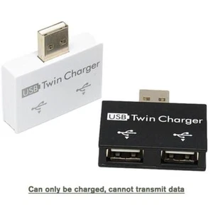 1-to-2 Port USB 2.0 Male USB Dual Splitter Hub Cord Converters NEW Adapter .... - Picture 1 of 19