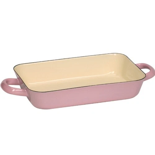 Riess Emaille Bratreine rosa 34 cm Pastell Bräter Auflaufform Vierkantpfanne - Bild 1 von 1