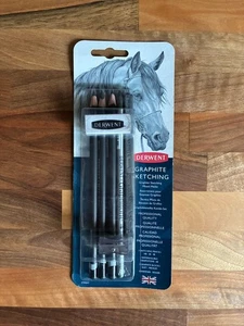 Derwent Professional Graphite Sketching Pencils 9pc Set Eraser Sharpener Drawing - Picture 1 of 3