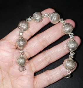 925 Sterling Silver Southwest Concho 7.5" Bracelet (18.3 grams)! - Picture 1 of 8