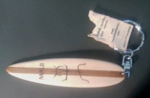 wood surfboard keychain aloha hawaii - Picture 1 of 2