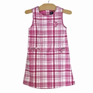 Gap 2005 Vintage Pink Plaid Tennis Club Dress Fun In The Sun Girls Size 3 - Picture 1 of 9