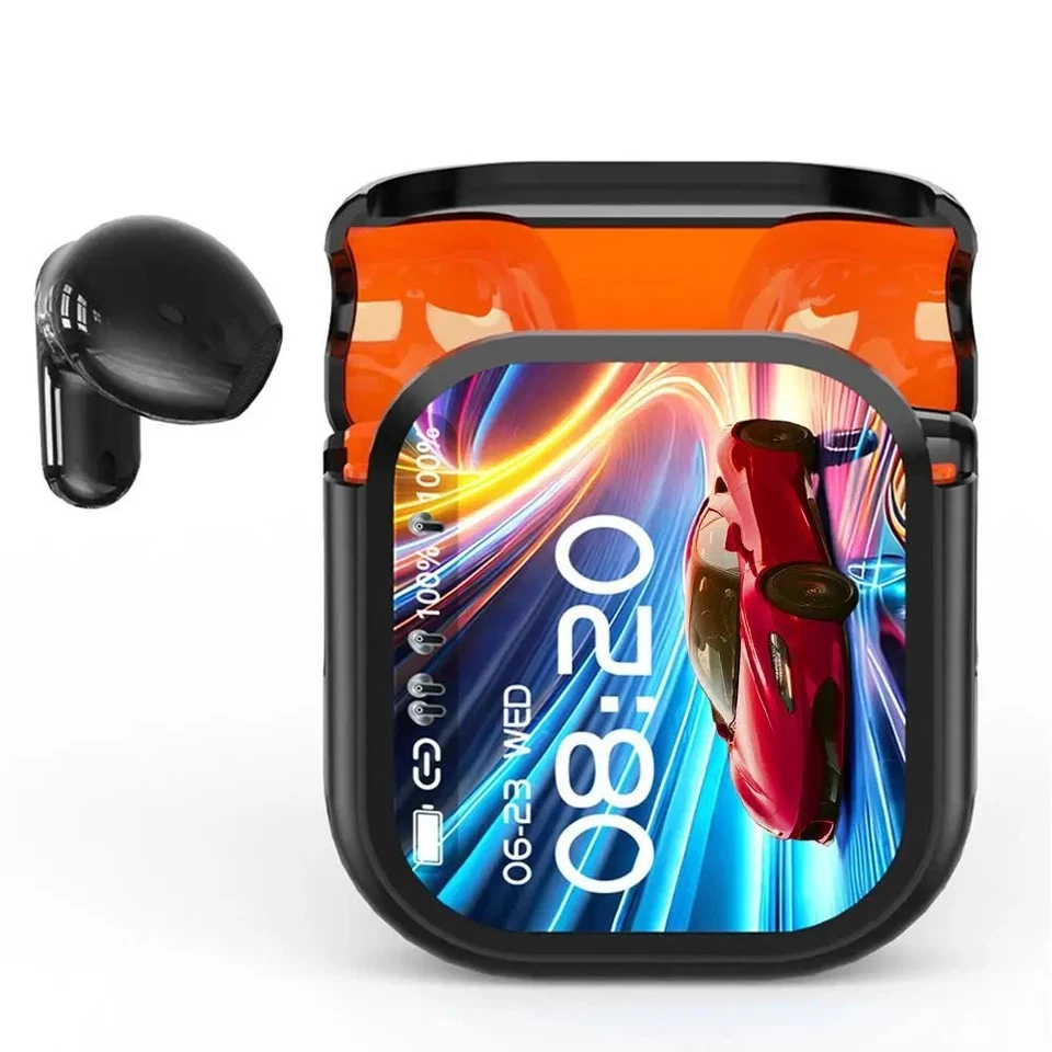 HTC NE20 Bluetooth V6.0 Earphones TWS Sports Wireless Headphones AI Trans: Black - image 1 of 2