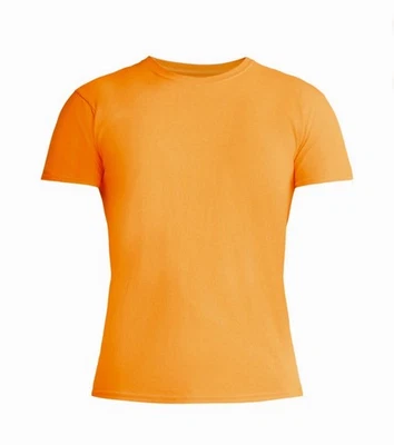 ATHLETIC WORKS Men’s 4XL (58-60) Cotton Tee Short Sleeve • Blaze Orange - Image 1 of 4