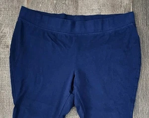 Womens Lands End Starfish navy blue leggings size 2X (20-22) ,24" inseam - Picture 1 of 10