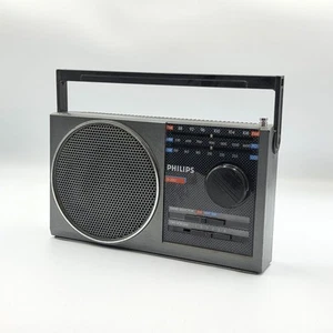 Radio portátil Philips D2012 vintage batería y red eléctrica 3 bandas años 80 funcionando GC - Imagen 1 de 12
