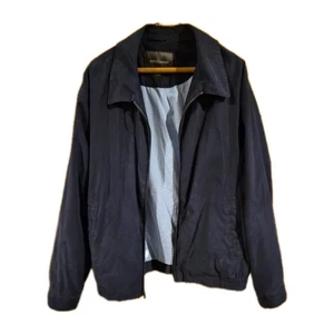 Croft & Barrow Men's Windbreaker Jacket - Navy Blue - Light Blue Lining - Size L - Picture 1 of 3