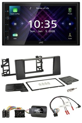 JVC DAB 2DIN Lenkrad Bluetooth USB Autoradio für BMW 5er E39 1997-2001 - Bild 1 von 4