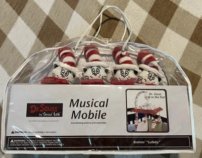 Dr Seuss Cat In The Hat Baby Nursery Crib Mobile Trend Lab New Sealed Rare - Image 1 of 4