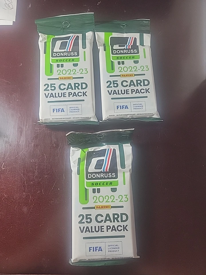 ️ 2022-23 Donruss Soccer 25 Card VALUE PACK - FIFA Official Licensed Product