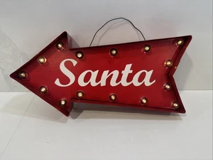 Santa Light Up Wall Decor Vintage Retro - Picture 1 of 4