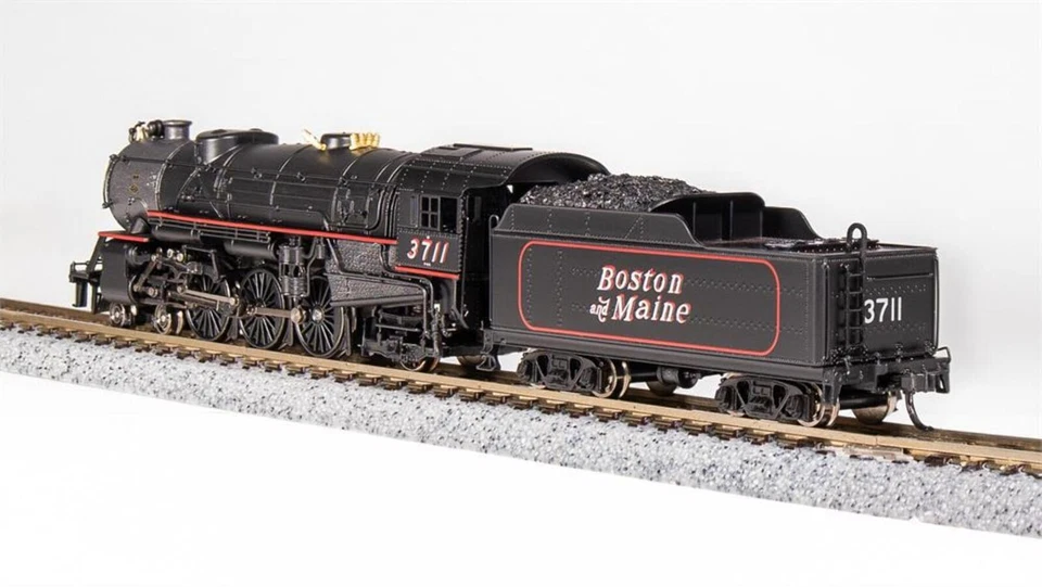 Broadway Limited Imports 6922 N Gauge Heavy Pacific 4-6-2 Paragon4 DCC Sound B&M 3711 Steam Locomotive