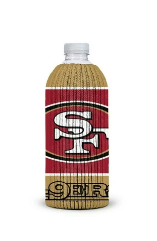 49ers Knit Cooler - Fits almost any bottle - San Francisco Forty Niners NFL Cover
