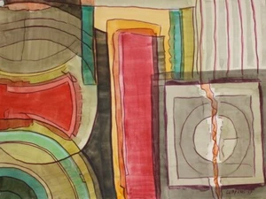 WILLIAM LUMPKINS ORIGINAL WATERCOLOR, 1957 - Taos School) - Picture 1 of 1
