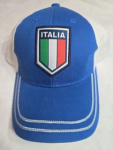 Italia Flag Embroidered Adjustable Strapback Hat Cap BY RHINOX OSFM NWT - Picture 1 of 9