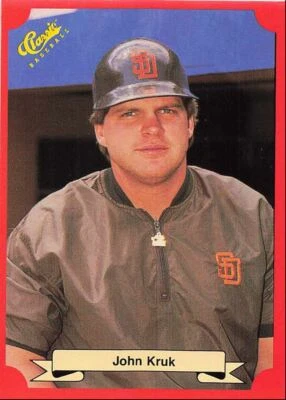 1988 Classic Red John Kruk San Diego Padres #162 - Image 1 of 2