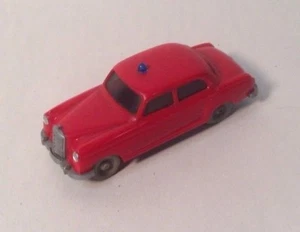 Vintage Wiking Germany HO 1:87 60 Mercedes Benz 220 Fire Chief Car - Picture 1 of 3