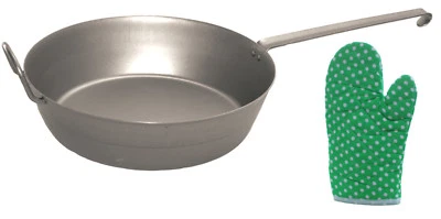 TAMLED Eisenpfanne Tirol RIESS Ø 32 cm mit Gegengriff Bratpfanne Pfanne Tiegel iron pan