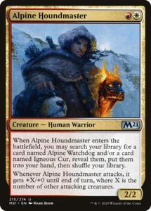 ALPINE HOUNDMASTER x4 mtg NM-M M21 Magic Core Set 2021 4 Unc - Foto 1 di 1