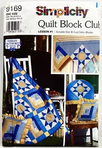 2000 Simplicity Sewing Pattern 9169 Quilt Block Variable Star Log Cabin 13375 - Picture 1 of 2