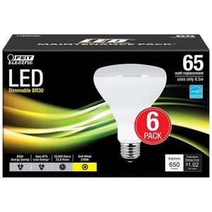 Feit Electric BR30 8.5W (65W) Soft White Dimmable LED Light Bulb (12-Pack) - Picture 1 of 3