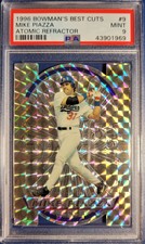 1996 Bowman's Best Cuts Atomic Refractor #9 Mike Piazza PSA 9 Pop 7 None Higher 