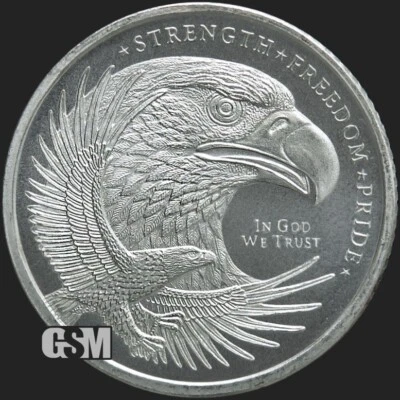 Lot of 50 GSM 1/10 oz 999 Fine Silver Round DOUBLE EAGLE GSM MADE IN USA - Image 1 of 3