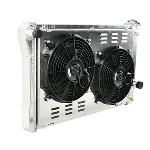 3 Row Aluminum Radiator 12V Slim Shroud Fan for 1982-1992 Chevy Camaro Firebird - Bild 1 von 8