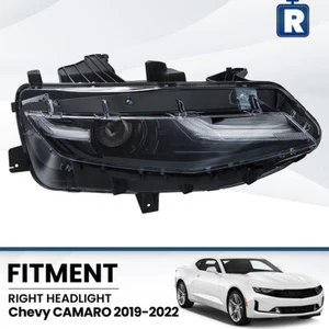 For 2019-2024 Chevy Camaro LS LT LED Headlight Right Passenger Side Black - Picture 1 of 15