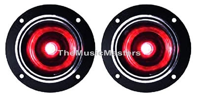 VITAL WAVE TECHNOLOGY Pair 4 inch Red LED Super Bullet Horn TWEETER Speakers Car Home Stereo Pro Audio