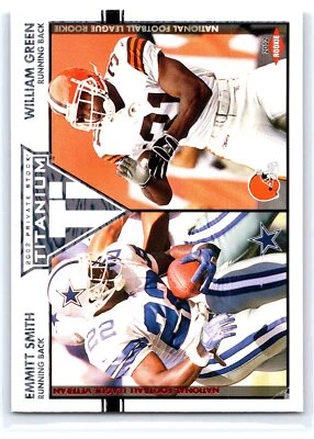 Emmitt Smith / William Green 2002 Pacific Private Stock Titanium #122 71/275 Red - Image 1 of 2