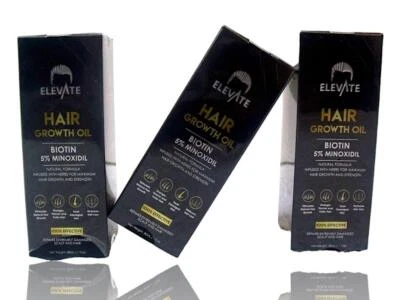 (Lote de 3) Óleo Elevate Hair Growth Biotina 5% Minoxidil 1oz Repair Scalp Expira em 2026 - Imagem 1 de 4