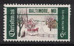 Scott 1384a- MNH- Baltimore, MD Precancel- 6c Christmas, Winter Sunday- 1969 - Picture 1 of 1
