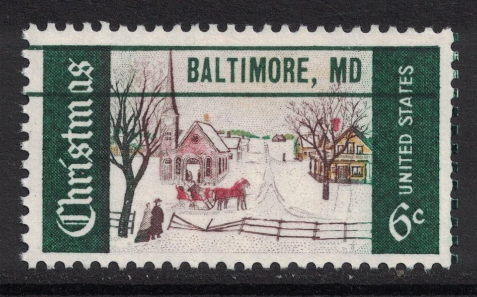 Scott 1384a - MNH - Baltimore, MD Precancelado - 6c Navidad, Domingo de Invierno - 1969 Foto 1 de 1