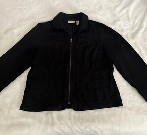 Chico Travelers Women’s 3 16/18 Black Stretch Full Zip Jacket - Picture 1 of 8