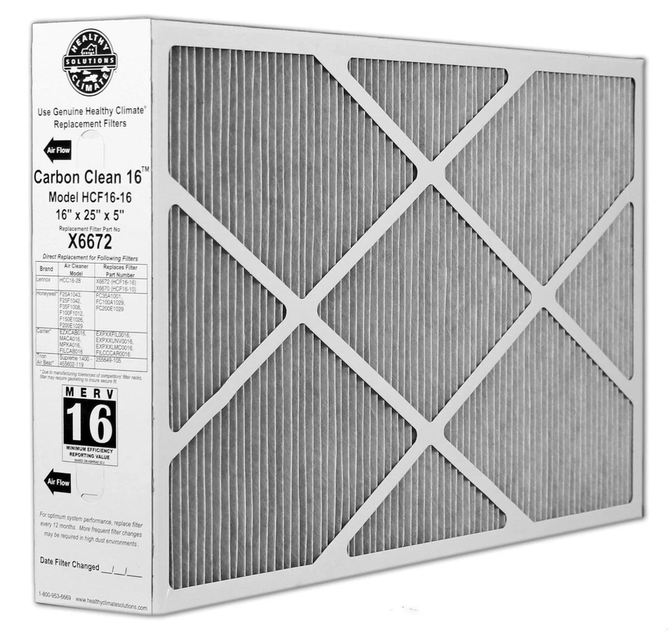 Lennox HCF16-16 Healthy Climate MERV 16 Pleated Air Filter X6672